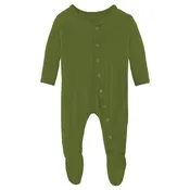 Footie with Snaps in Moss