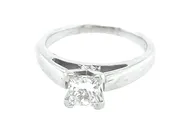 1.00ct Princess Cut Diamond Solitaire (SI2-H) in 14k white gold - 004-00171 — BBS Jewelers