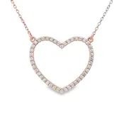 14kt Rosé Gold Natural Diamond Heart Pendant (0.34ct)