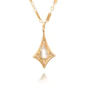 Celestial Pendant with Pear Shape Rose Cut Diamond
