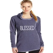 Queen Apparel | blessed sweatshirt cowl neck tunic