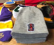 Beanie (Grey) with a Knights crest / logo $29