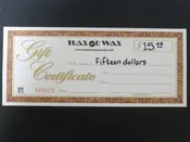$15.00 Trax On Wax Gift Certificate — Trax on Wax