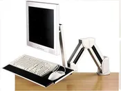 D131AA Articulated Monitor-Keyboard Arm Combo with mouse pad for Table, Desk or Wall
