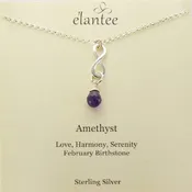 Amethyst February Birthstone Infinity Necklace