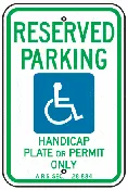 Arizona Handicap Sign