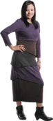 Acrylic Knit Multi Layer Long Dress