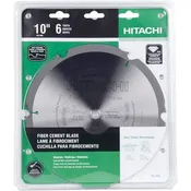 10-Inch 6 Tooth Fiber Cement Cutting Blade with 5/8-Inch Arbor