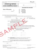 107 Affidavit of Service for Terminating Tenancy