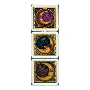 3 Moons (three stickers) – Window Sticker / Decal (3 at 2″ X 2″ each)