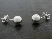 6mm Silver Bead Studs