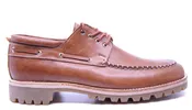 Genuine Cognac Leather Boat Shoe US 10.5
