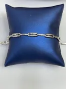 10 KARAT WHITE GOLD MULTI-LINK BRACELET