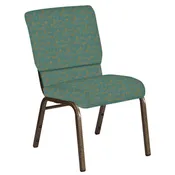 18.5''W Church Chair in Circuit Fabric - Gold Vein Frame