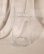 10-Inch Clear Glass Vase - Elegant Home Decor Accent — All Occasion Party Rentals