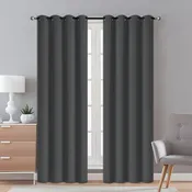 2 PIECE THERMAL BLACKOUT WINDOW CURTAIN - (SOLID CASE PACK 12 ITEMS IN A CASE)