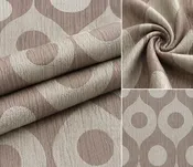 Ashoo Modern Geometric Beige Taupe Polyester Fabric