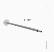 10″ 5/8″ Tube Support for Outer Wall to Floor Pole | Tube Display Component