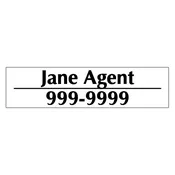 6”x 24”  Wood, 2 sided, Personalized Rider with Agent Information
