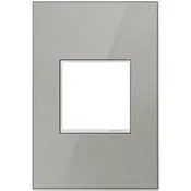 adorne® Brushed Stainless 1-Gang Screwless Wall Plate