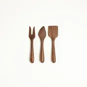 6.5" Walnut Cheese Set