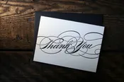 Black Calligraphy Thank You