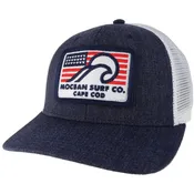 Melange navy/white trucker MPS w/ MOCEAN Patriotic Flag V2