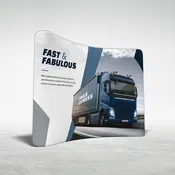 10ft Helium by Ensemble Curved Tension Fabric Trade Show Display