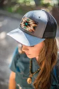 Caps - Turquoise Black White Aztec