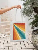 63004: Tote Bag Recycled rPET | Retro Rainbow