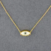 14K Gold Filled Evil Eye with Lashes Necklace