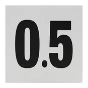 0.5 Ceramic Skid Resistant Tile Depth Marker 6 Inch x 6 Inch with 4 Inch Lettering