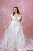 1303 Plus Size with Overskirt