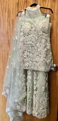AFL2035-Party wear set in blue with heavy embroidery work.Come with sharara pant and dupatta.