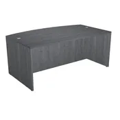 71″W x 36″D Bowfront Desk Shell