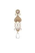 Antiquity Long Earring In Clear Quartz and Clear Quartz Briolet