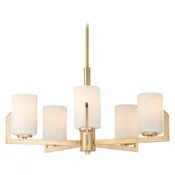 Dart Satin Brass Chandelier by Maxim Lighting