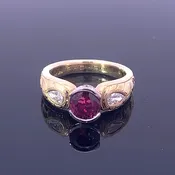 Two Tone Mozambique Ruby Ring