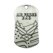Air Force Dad Antique Finish Dog Tag Necklace-Isaiah 40:31