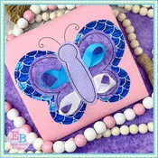 3D Butterfly Bean Stitch Applique