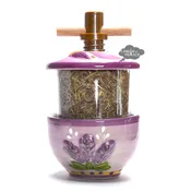 Ceramic Herb Mill - Loaded with genuine Herbes de Provence - Lavender & cicada | Terres & Couleur