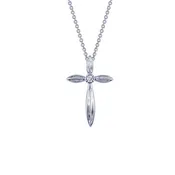 0.02 CTW Cross Pendant Necklace