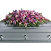 Lavender Tribute Casket Spray