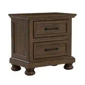 2 Drawer Nightstand With USB Charging Station