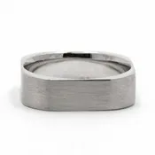 Brushed Squared Wedding Band