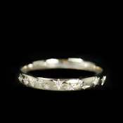 10K Yellow Gold 0.09 CTW Diamond Star Scatter Band
