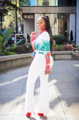 Classy Posh White Stretch High Waist Pants