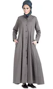100% Twill Button-Down Jilbab Dress