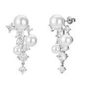 Alexandra Pearl and Crystal Drop Earrings