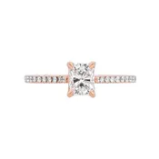 14K Rose Gold 0.75ct Radiant Diamond Solitaire Ring